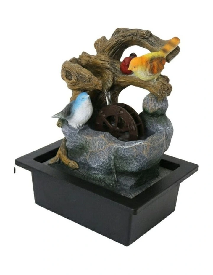 Wheel Birds Fountain 23x18x28cm in Multi image 1