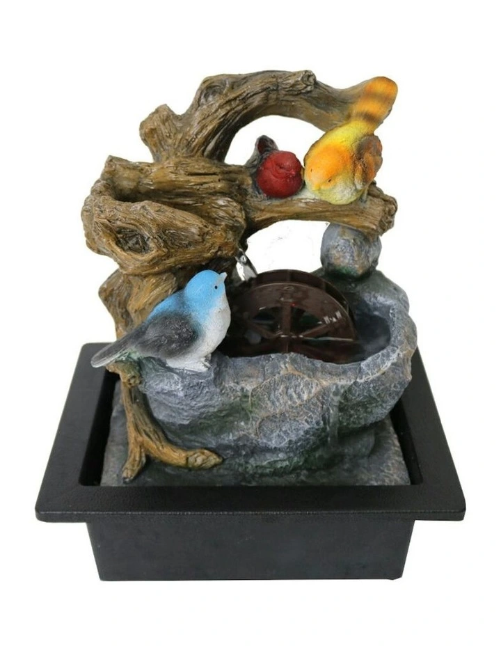 Wheel Birds Fountain 23x18x28cm in Multi image 2