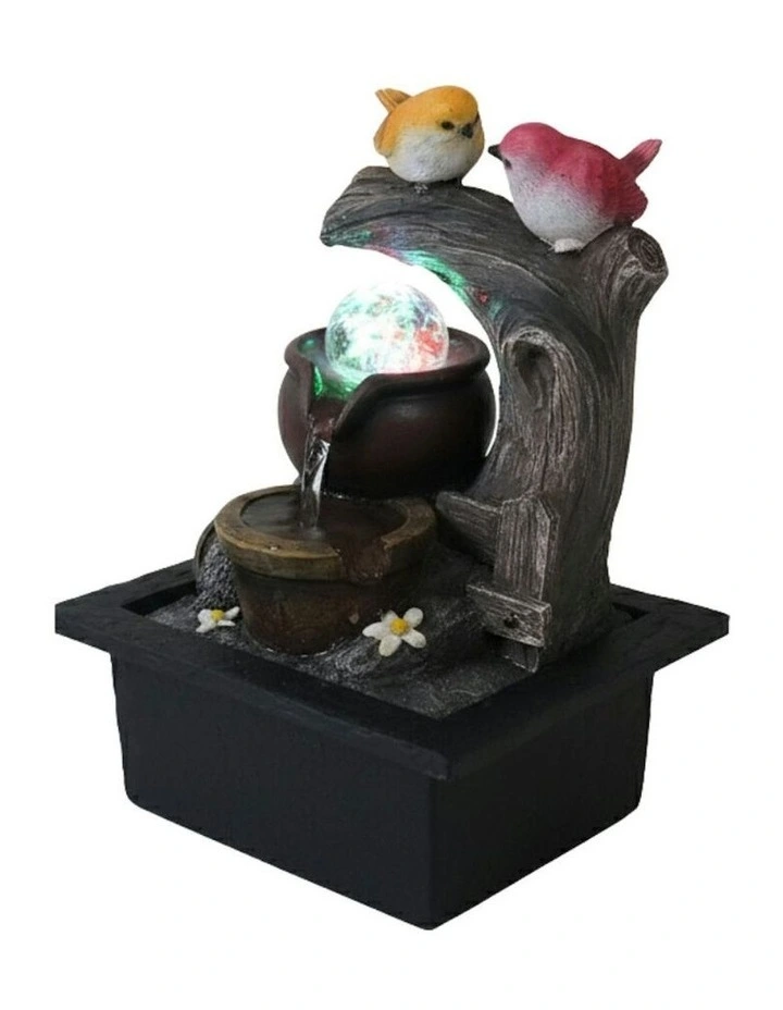 Garden Birds Fountain 23x20x28cm in Multi image 1