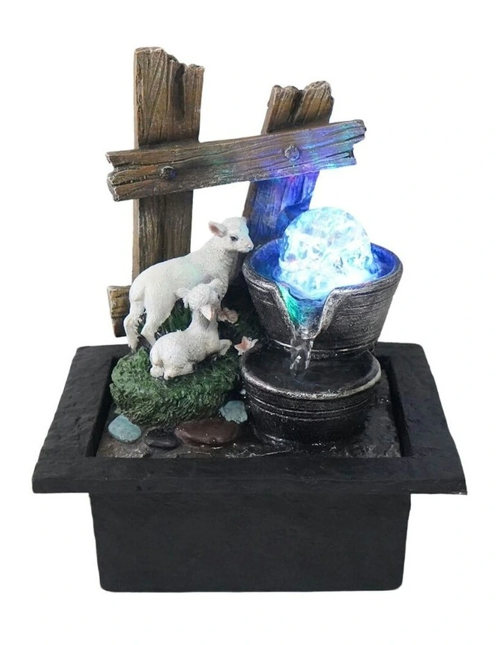 Picket Sheep Fountain 23x20x28cm in Multi image 2