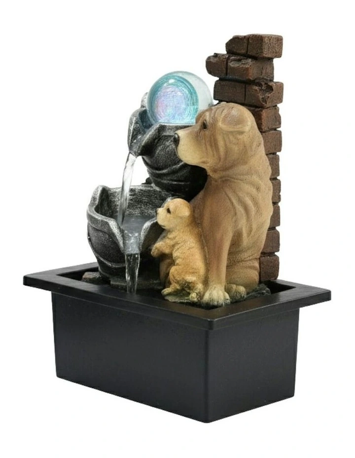 Puppy Pot Fountain 21x18x25cm in Multi image 3