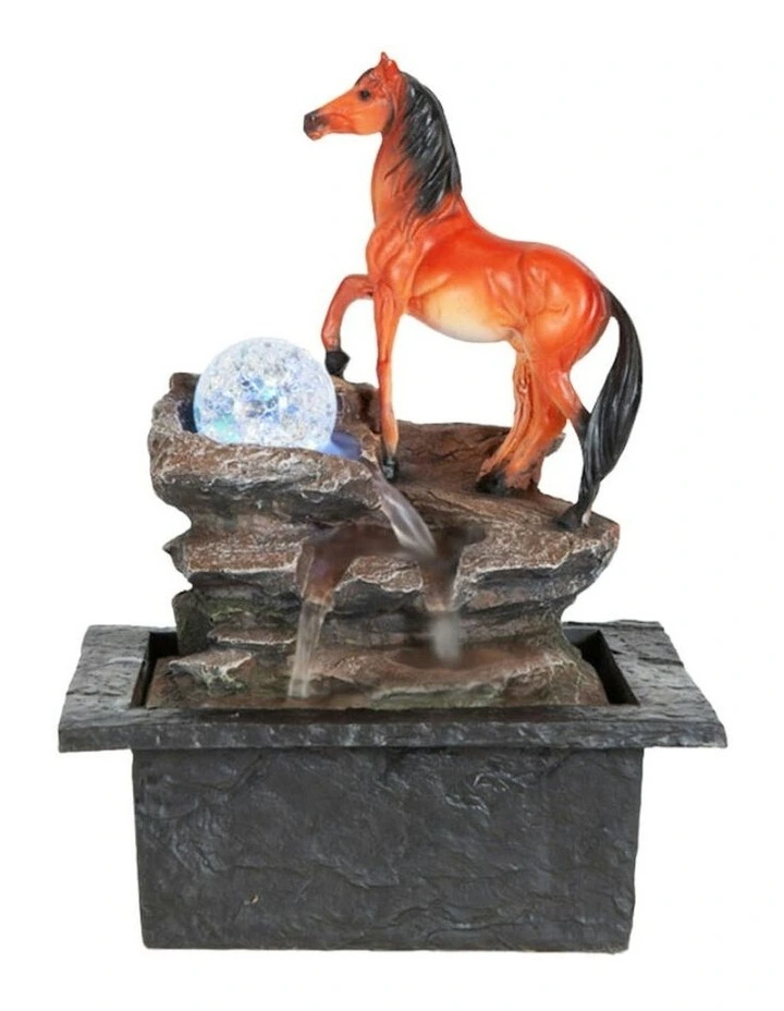 Boulder Horse Fountain 21x19x27cm in Multi image 2