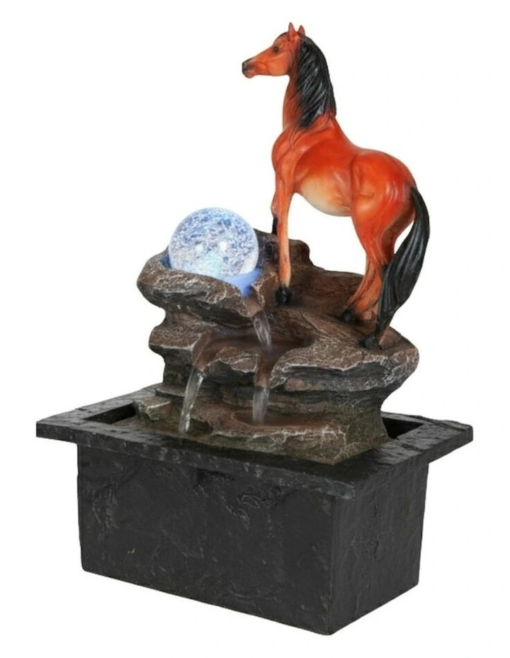Boulder Horse Fountain 21x19x27cm in Multi image 3