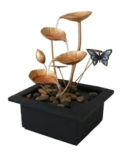 Butterfly Lily Fountain 23x20x28cm in Multi
