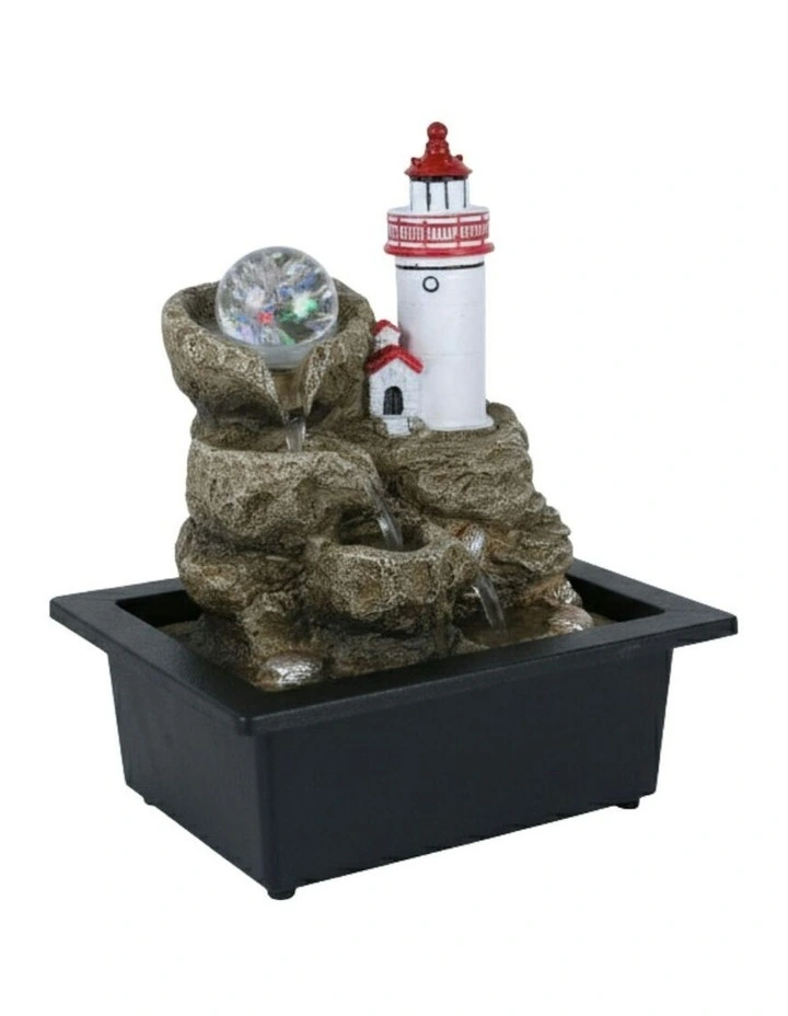 Lively Lighthouse Fountain 24x18x27cm in Multi image 1