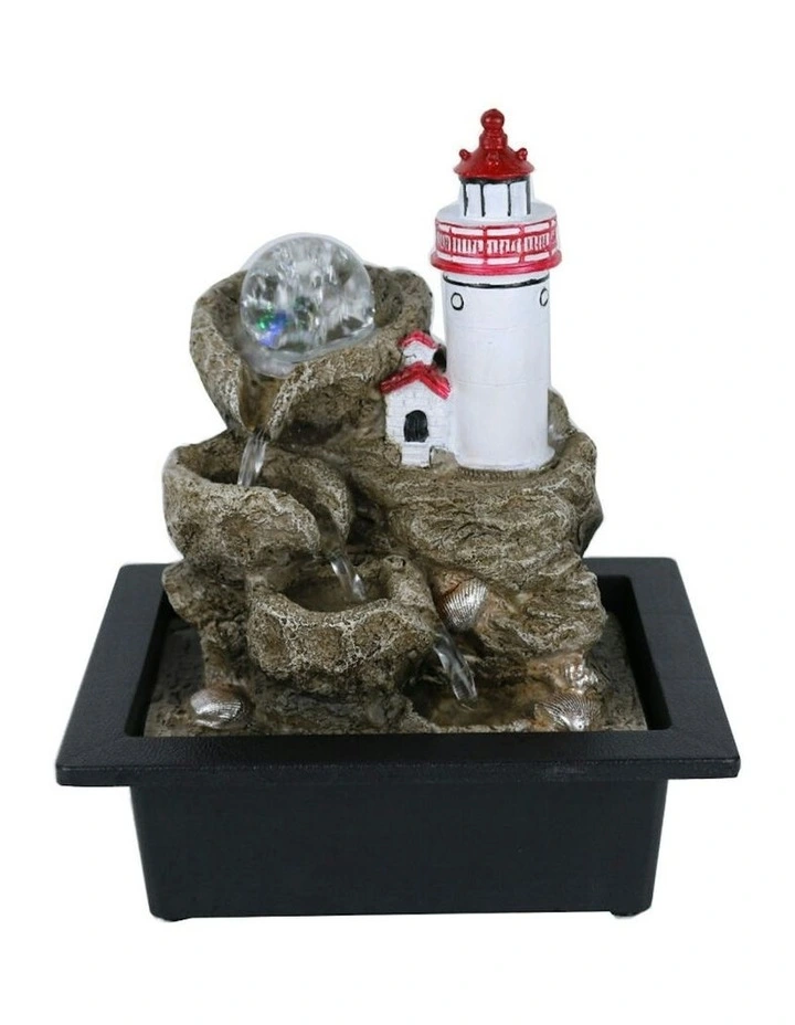 Lively Lighthouse Fountain 24x18x27cm in Multi image 2
