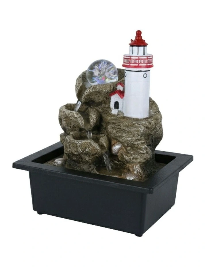 Lively Lighthouse Fountain 24x18x27cm in Multi image 4