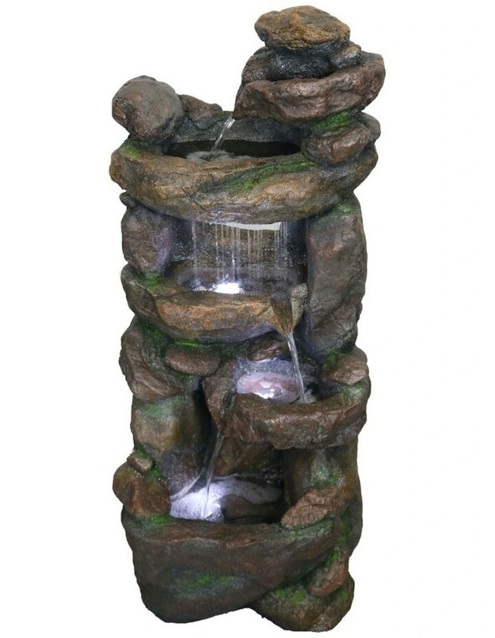 Raining Ridge Fountain 46x36x100cm in Brown image 2