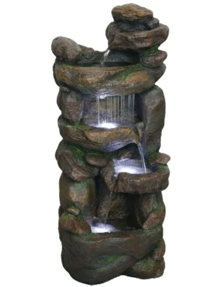 Raining Ridge Fountain 46x36x100cm in Brown image 3