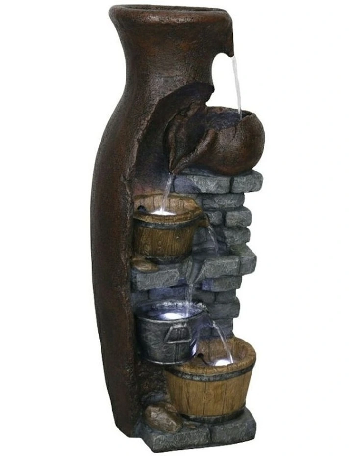 Urns Cascade Fountain 43x28x110cm in Multi image 1