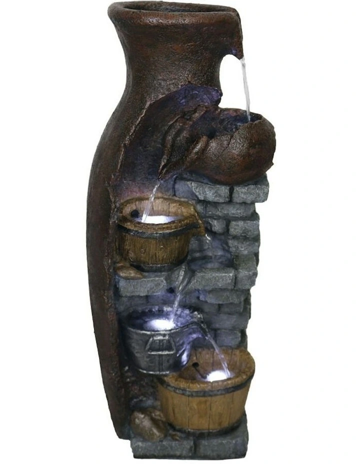 Urns Cascade Fountain 43x28x110cm in Multi image 2