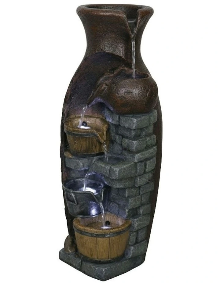 Urns Cascade Fountain 43x28x110cm in Multi image 3