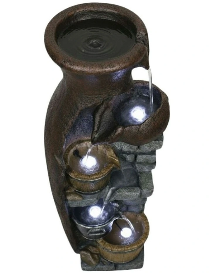 Urns Cascade Fountain 43x28x110cm in Multi image 4