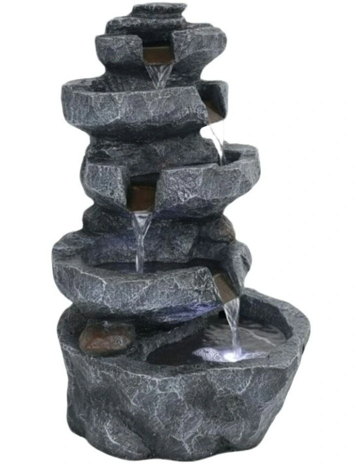 Stony Oasis Fountain 38x30x56cm in Grey image 3