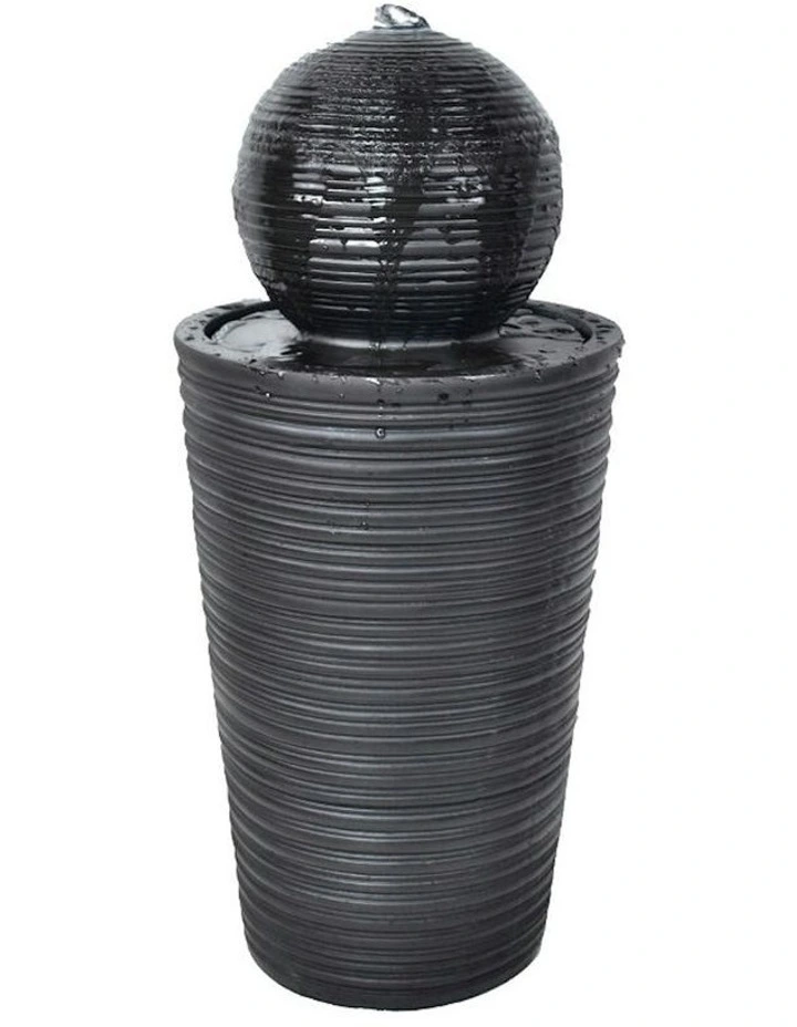 Ball on Pedestal Fountain 28x28x59cm in Black image 2