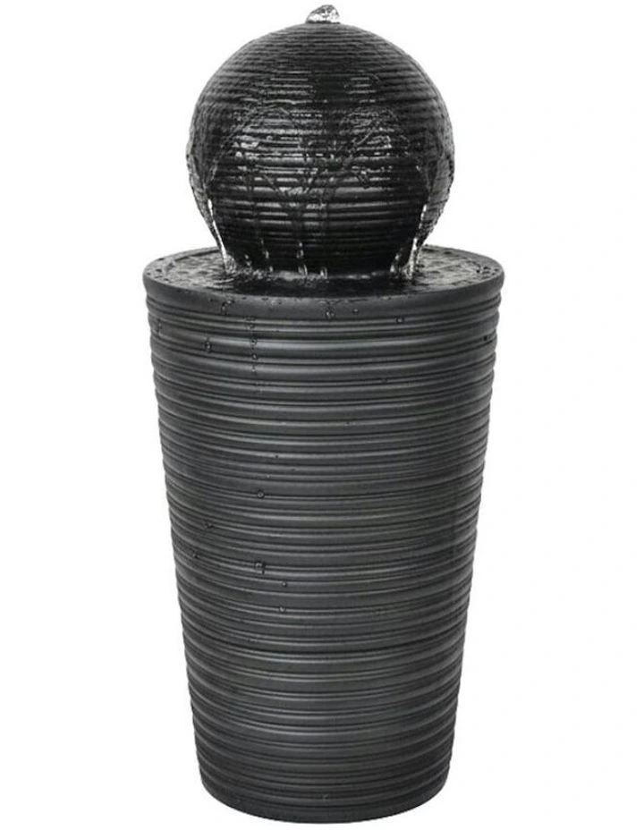 Ball on Pedestal Fountain 28x28x59cm in Black image 3