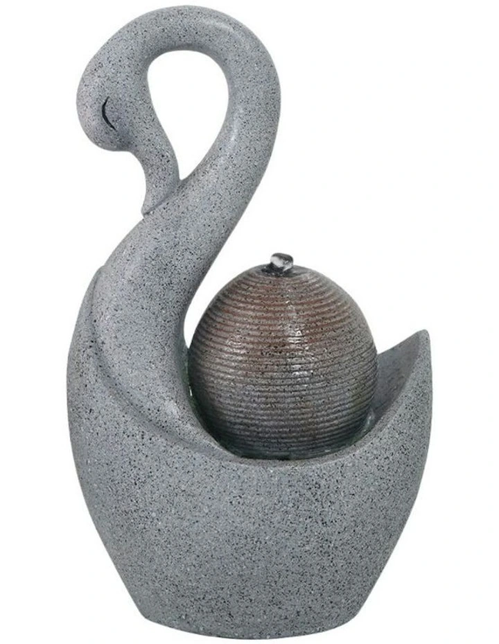 Swan Sphere Fountain 28x20x48cm in Multi image 2