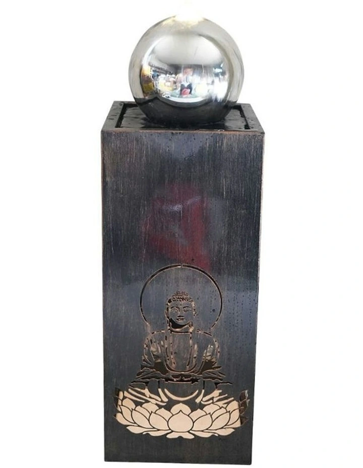 Water Buddha Shimmer Fountain 26x26x77cm in Multi image 2
