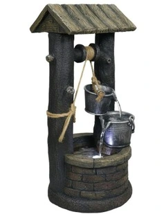 Wishing Well Fountain 36x34x70cm in Multi