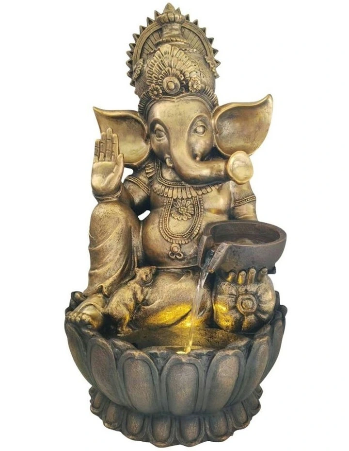 Grand Ganesha Fountain 47.5x45x82.8cm in Multi image 2