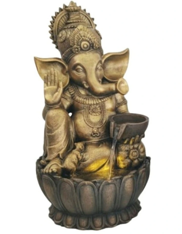 Grand Ganesha Fountain 47.5x45x82.8cm in Multi image 3