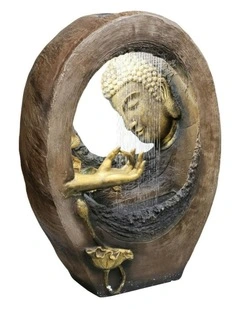 Raining Graceful Buddha 63x31x88cm in Multi