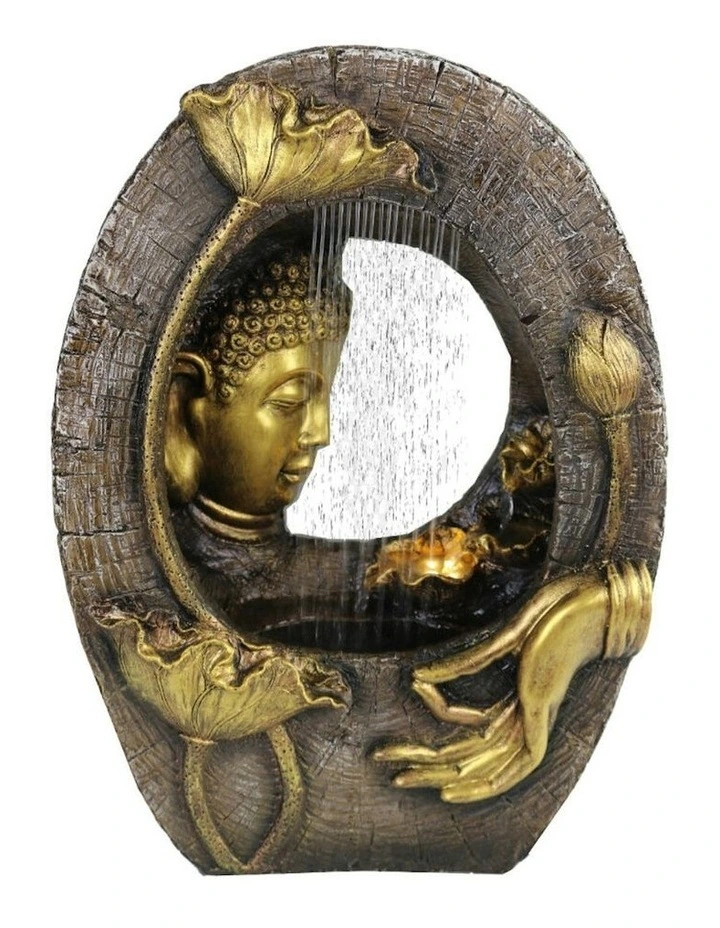 Raining Peaceful Buddha 35x17x49cm in Multi image 2