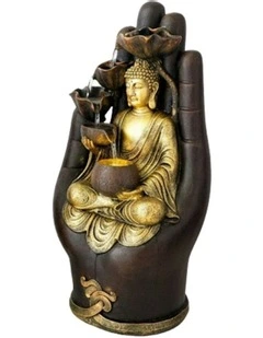 Palm Buddha 30.5x25x59cm in Multi