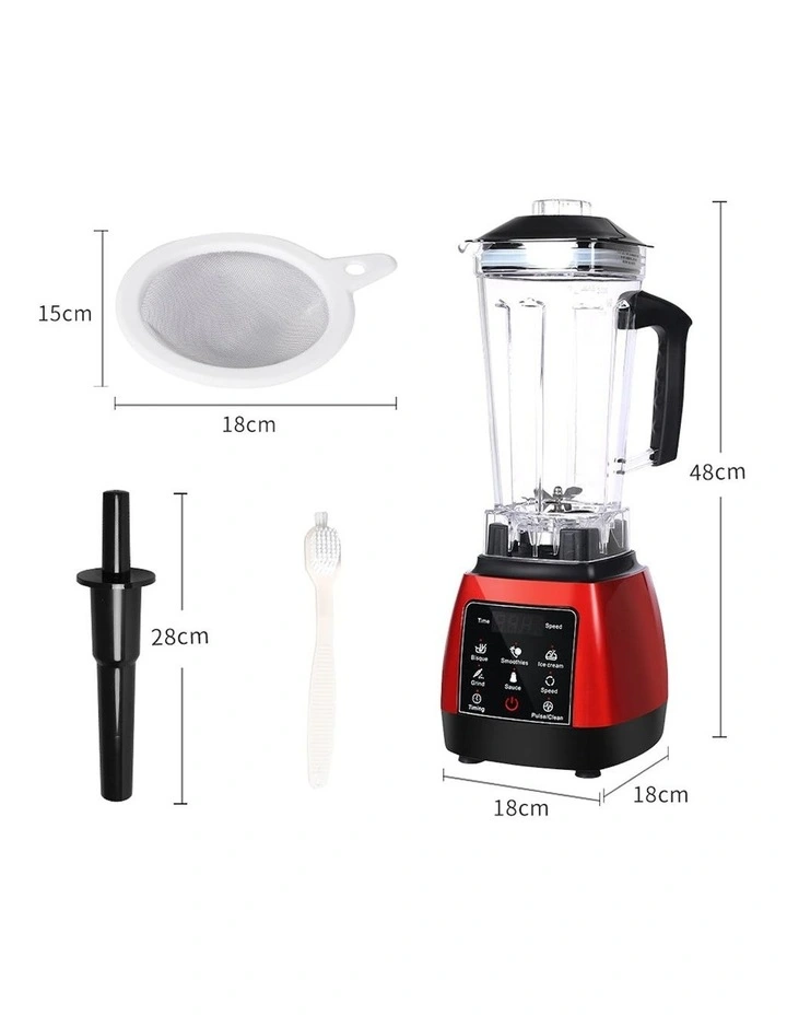 Commercial Blender Mixer Food Processor Juicer Smoothie Ice Crush in Red image 7