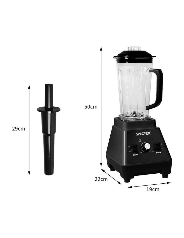 Spector 19x22x50cm Commercial Blender In Black image 3
