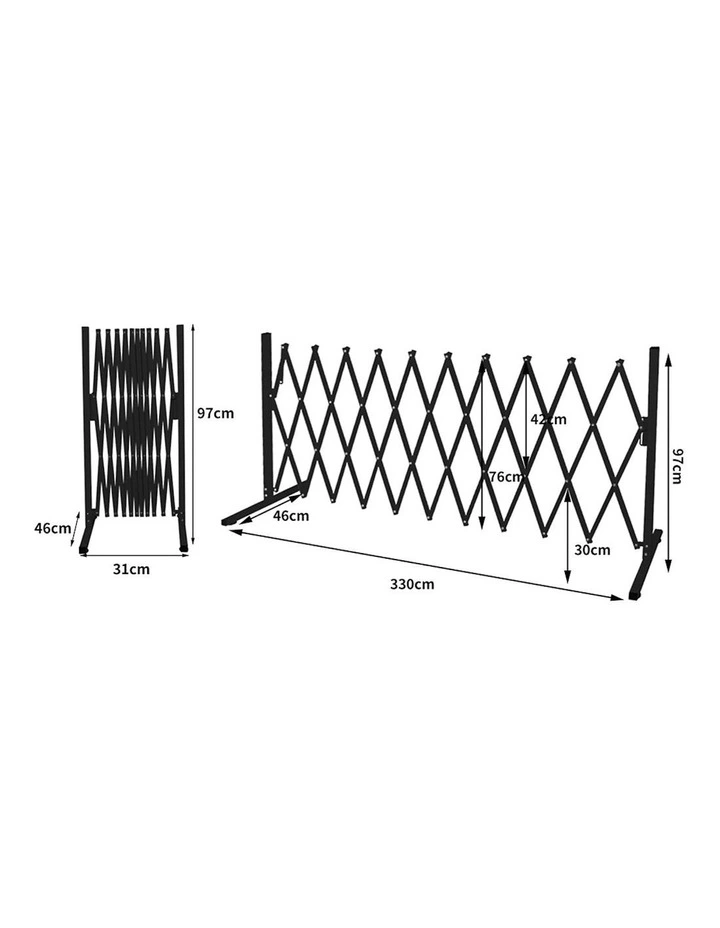 Expandable Barrier Gate in Black image 3