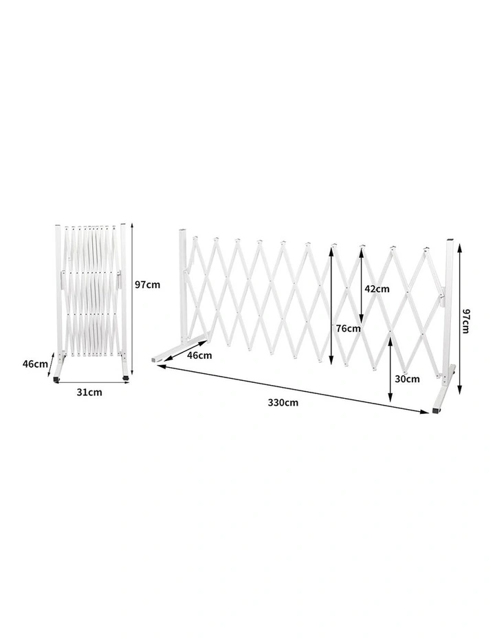 Expandable Barrier Gate in White image 3