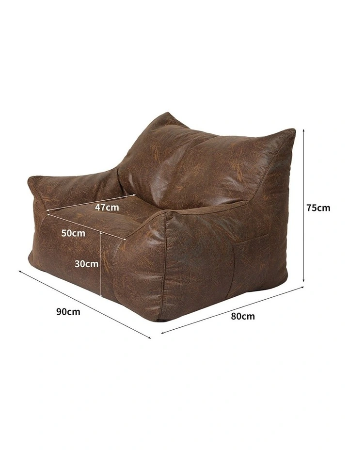 Bean Bag Chair Cover in Brown image 3
