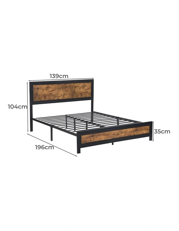 Double Metal Bed Frame in Brown image 3