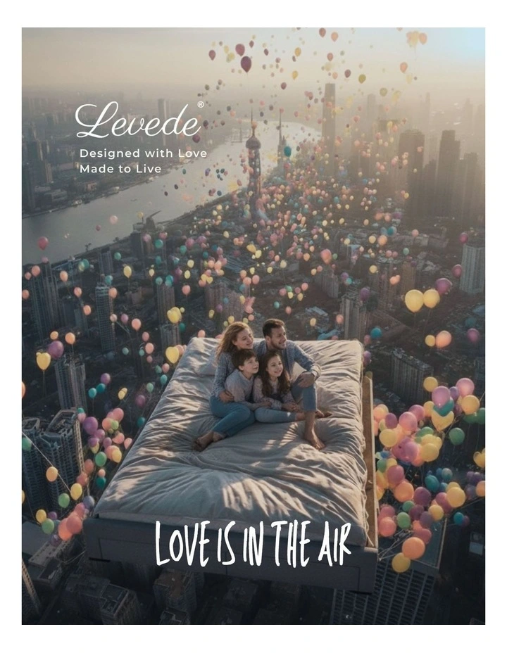 Double Metal Bed Frame in Rustic Brown image 3