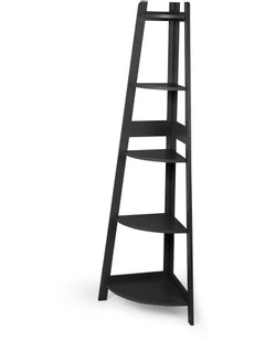 5 Tier Corner Shelf Rack in Black