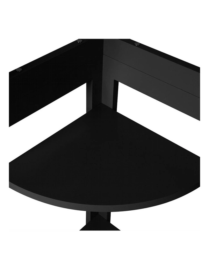 5 Tier Corner Shelf Rack in Black image 4