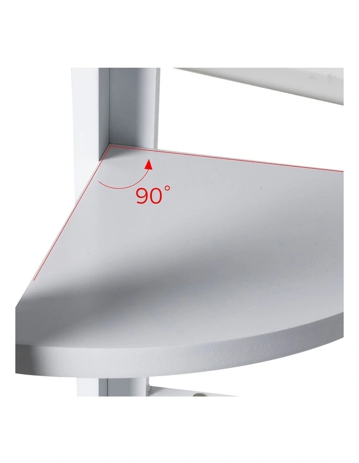5 Tier Corner Shelf Rack in White image 4