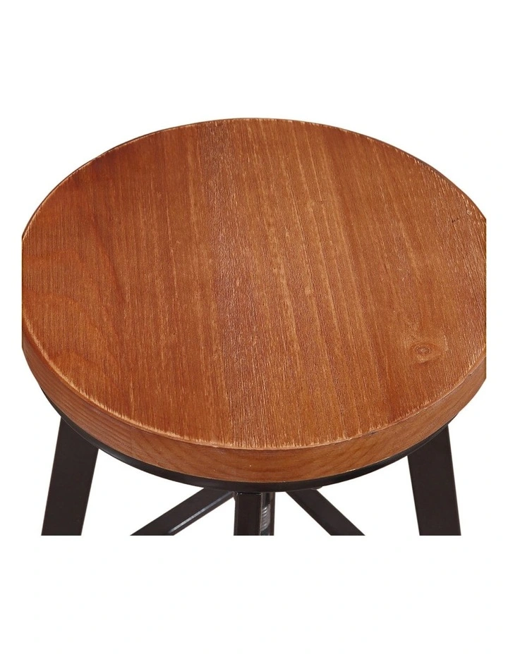 Industrial Kitchen Stool in Black/Brown image 6
