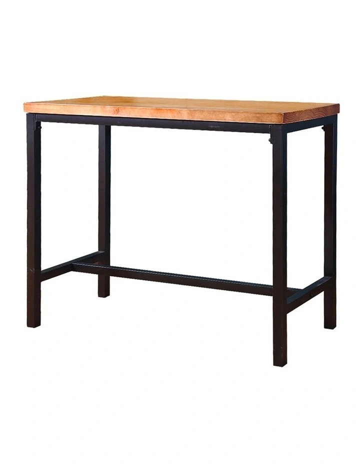 Wooden High Bar Table in Black/Brown image 1