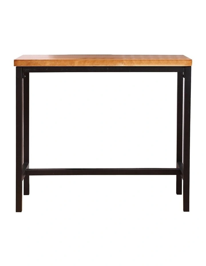 Wooden High Bar Table in Black/Brown image 2