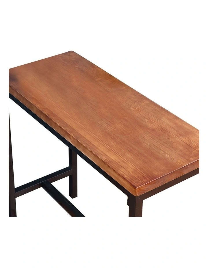 Wooden High Bar Table in Black/Brown image 4