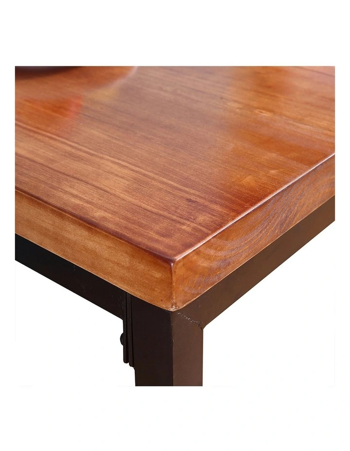 Wooden High Bar Table in Black/Brown image 6
