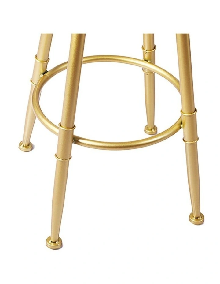 Swivel Kitchen Bar Stools with Velvet Padded Seat Pack of 1 in Grey image 4