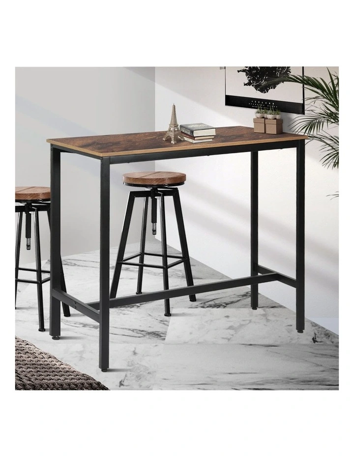 Industrial High Bar Table in Brown image 7