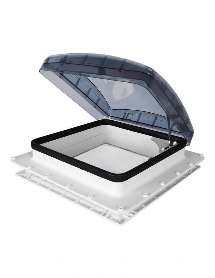 Caravan RV Roof Vent 400x400mm in White/Grey image 1
