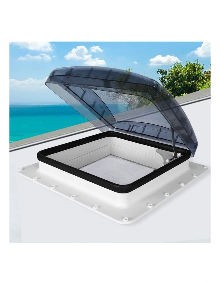 Caravan RV Roof Vent 400x400mm in White/Grey image 7