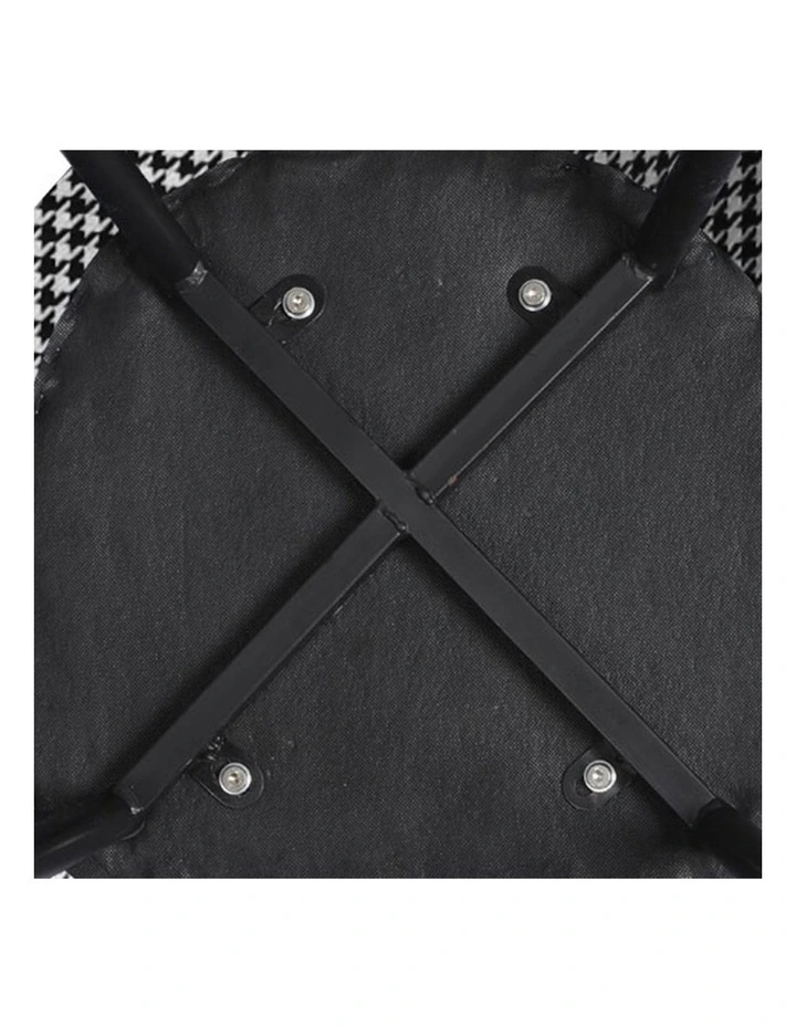 Upholstered Padded Seat x2 in Black/White image 6