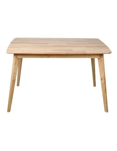 Industrial Wooden Dining Table in Natural Oak