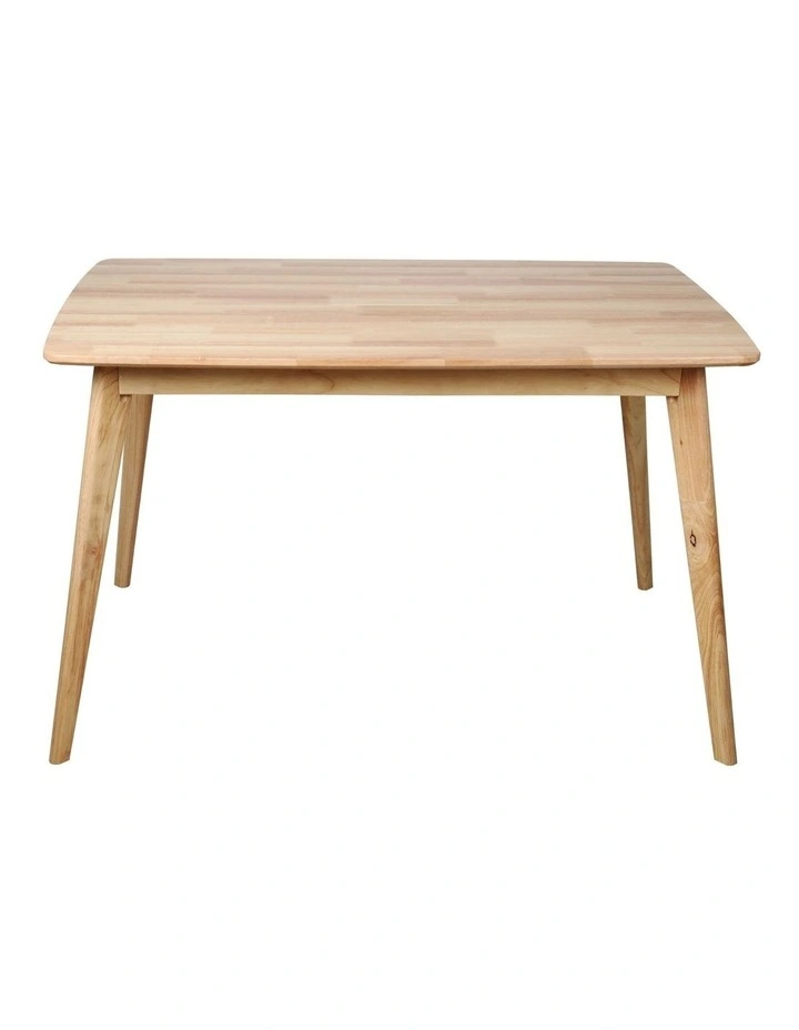 Industrial Wooden Dining Table in Natural Oak image 1